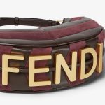 FENDI graphy Small Leather and suede bag with two-tone inlay - Image 3